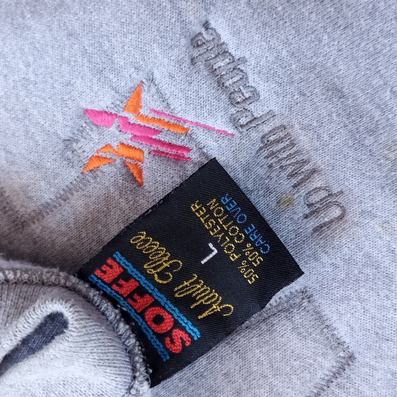 Rare Vintage UWP Up With People Non-Profit Embossed Crewneck Sweater - Picture 7 of 8